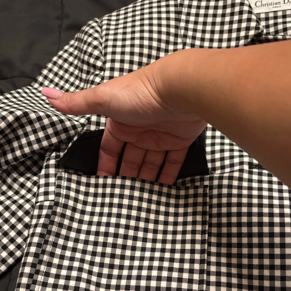 Dior Black and White Checkered Blazer